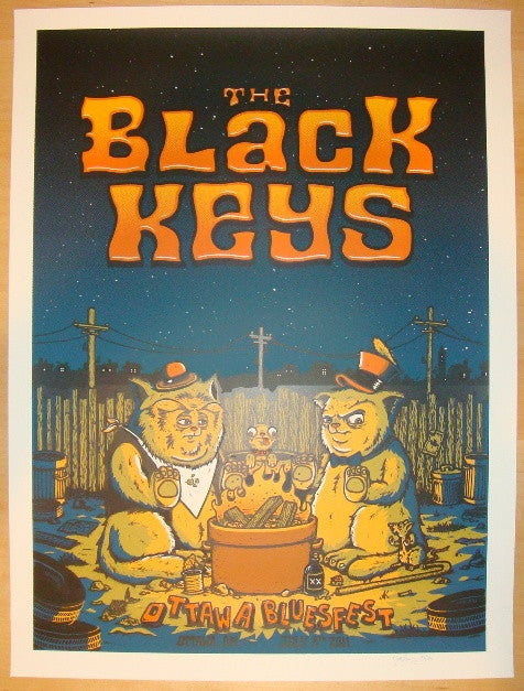 2011 The Black Keys - Ottawa Concert Poster by Matt Leunig