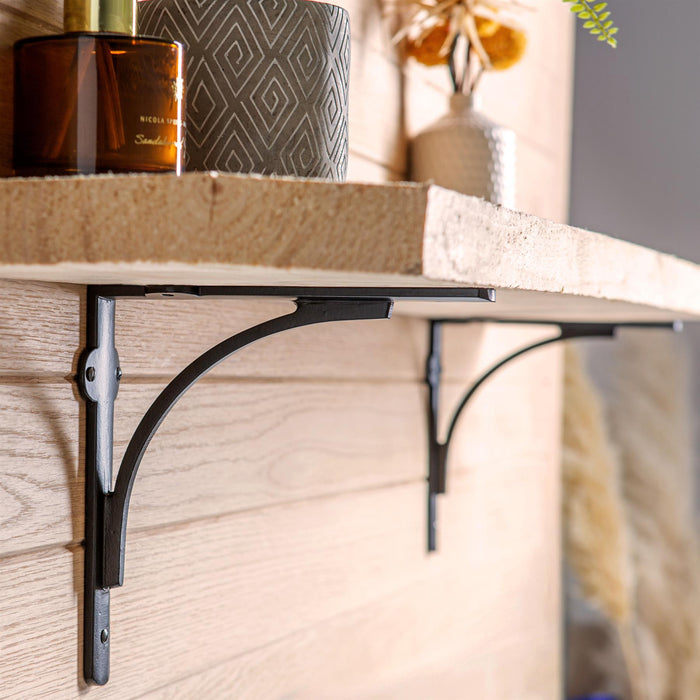 205mm Curved Iron Shelf Bracket