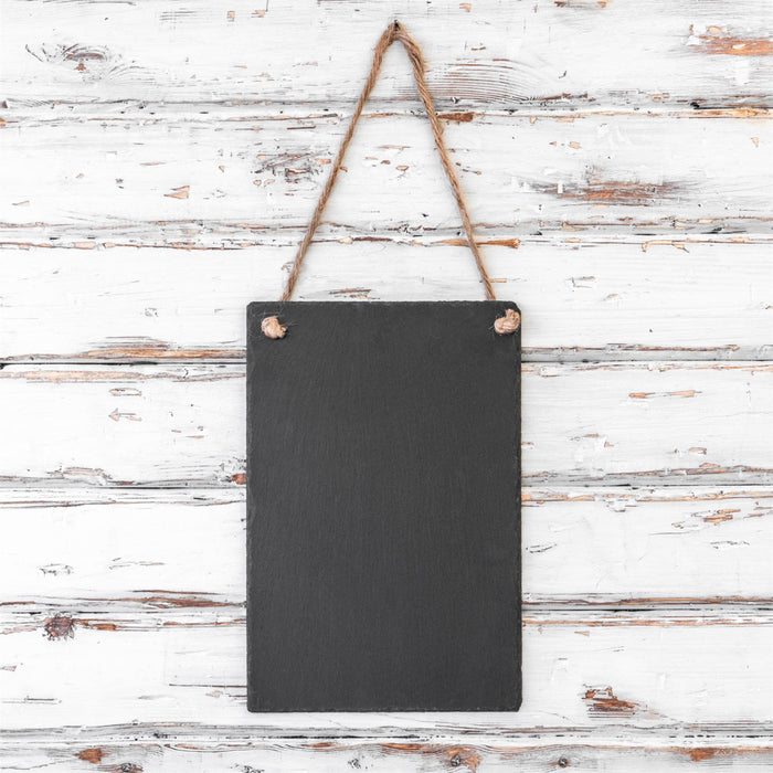 20cm x 30cm Rectangle Slate Hanging Notice Board