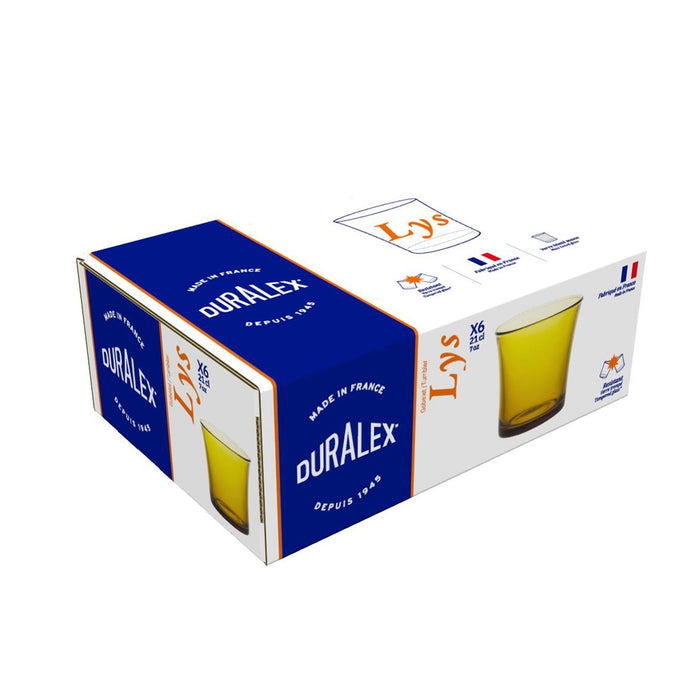 210ml Amber Lys Tumbler Glasses - Pack of Six