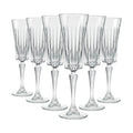 210ml Timeless Crystal Glass Champagne Flutes - Pack of 6