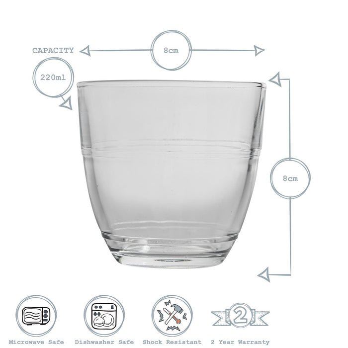 220ml Gigogne Water Glasses - Pack of Six