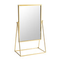 22cm x 39cm Gold Square Dressing Table Mirror