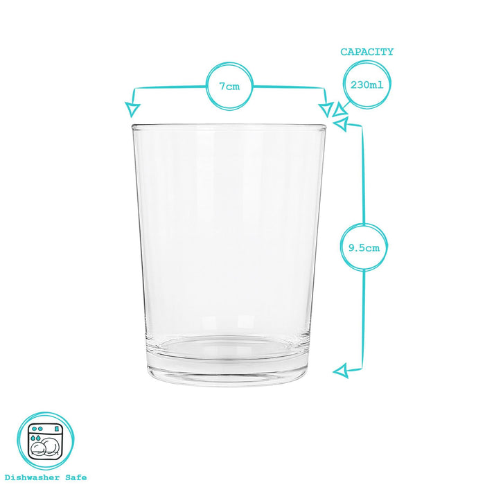 230ml Tumbler Glasses - Pack of 6