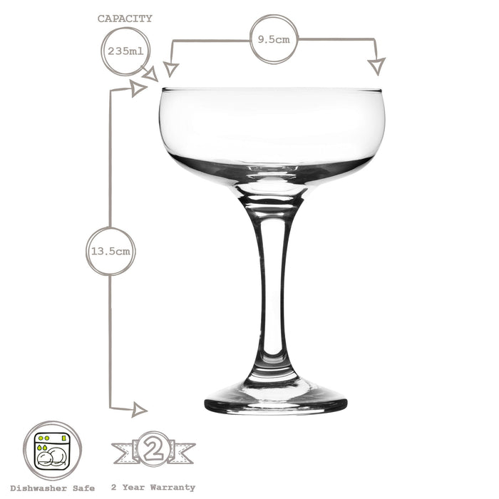 235ml Misket Espresso Martini Glasses - Pack of Six
