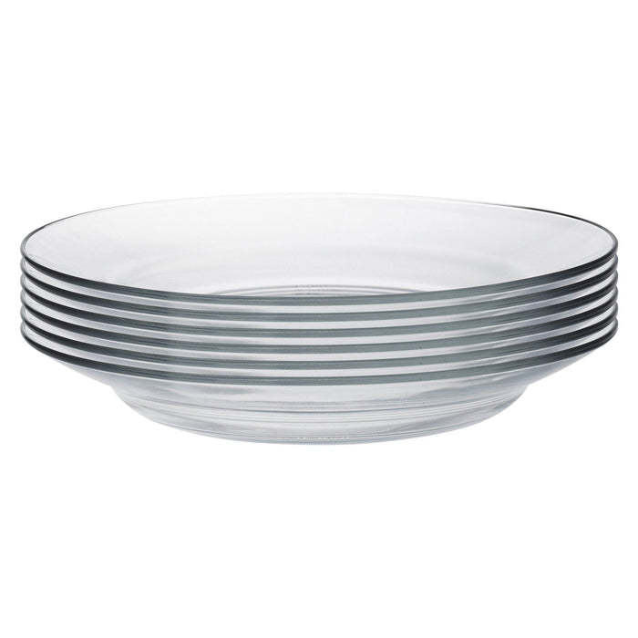 23cm Clear Lys Glass Soup Bowls - Pack of Six
