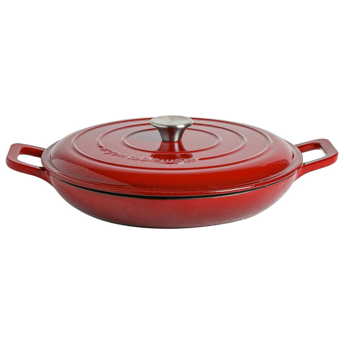 2.3L Cast Iron Shallow Casserole Dish