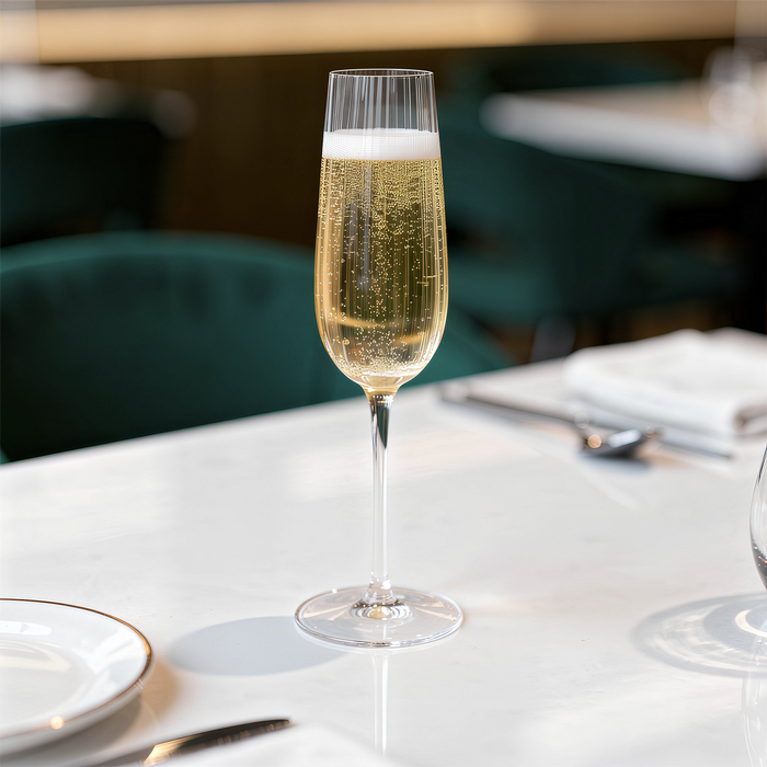 240ml Kensington Optic Crystal Champagne Flutes - Pack of 6