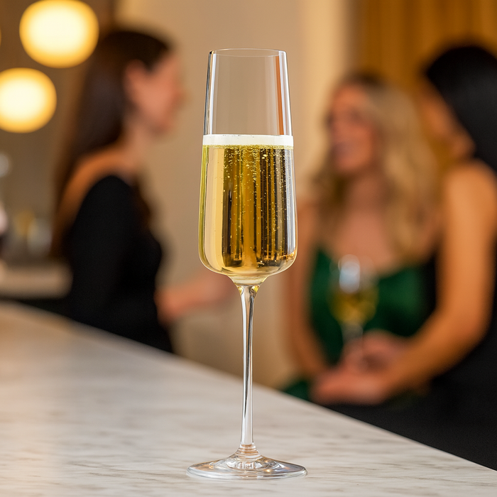 240ml Nexo Glass Champagne Flutes - Pack of 6