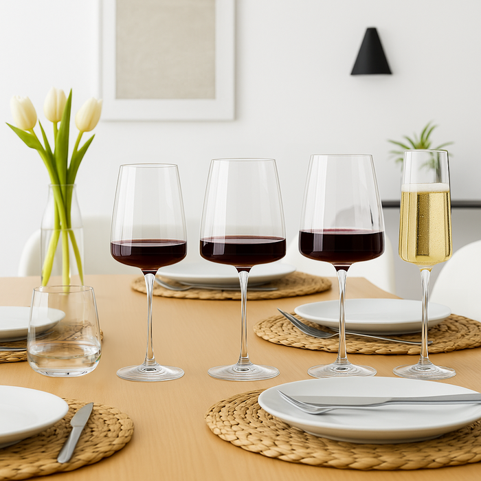 240ml Nexo Glass Champagne Flutes - Pack of 6