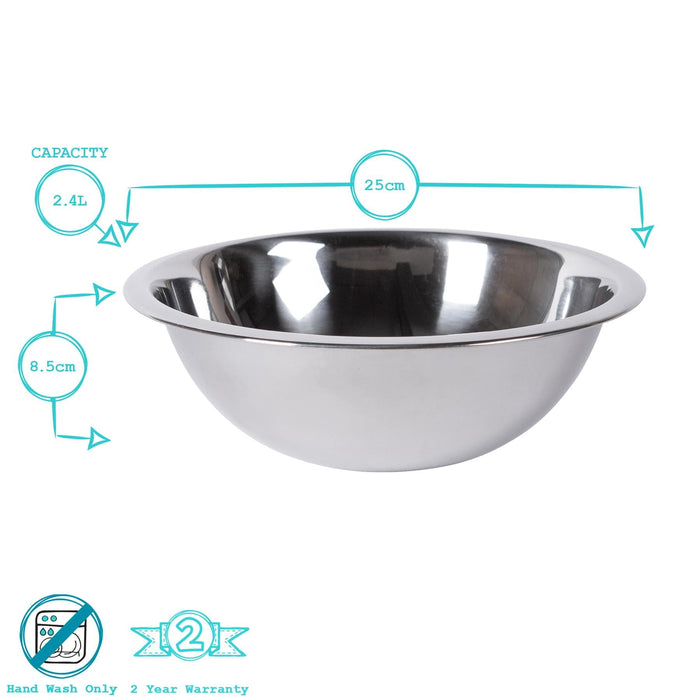 2.4L Stainless Steel Mixing Bowl