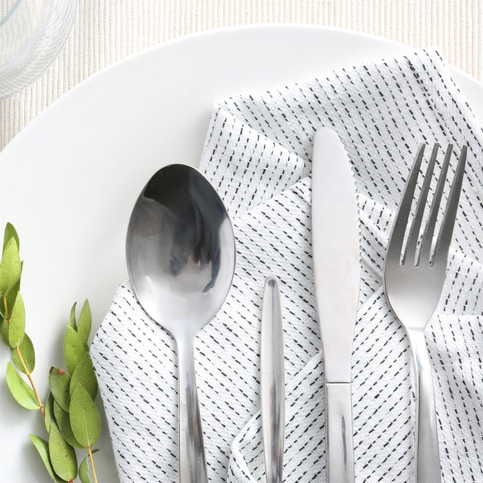 24pc Economy Stainless Steel Cutlery Set - Pack of 6