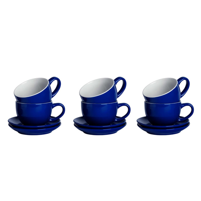 250ml Cappuccino Cups & Saucers - Pack of Six