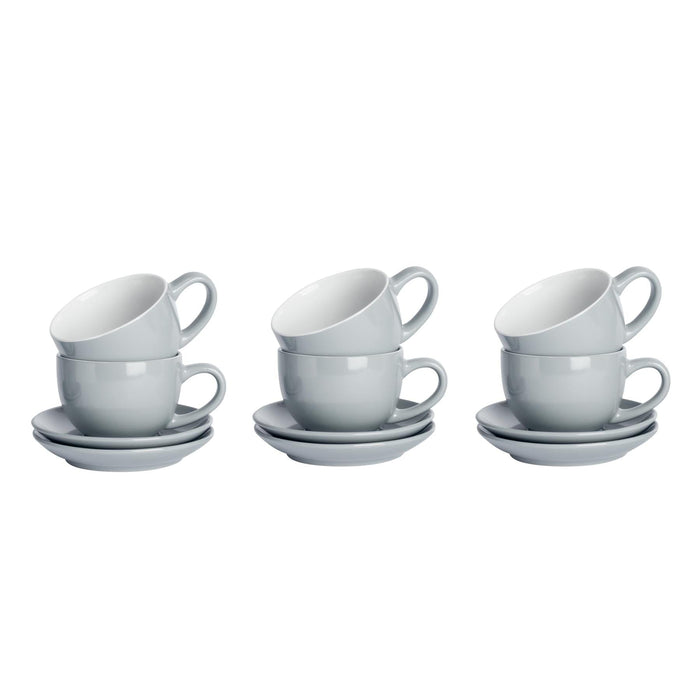 250ml Cappuccino Cups & Saucers - Pack of Six