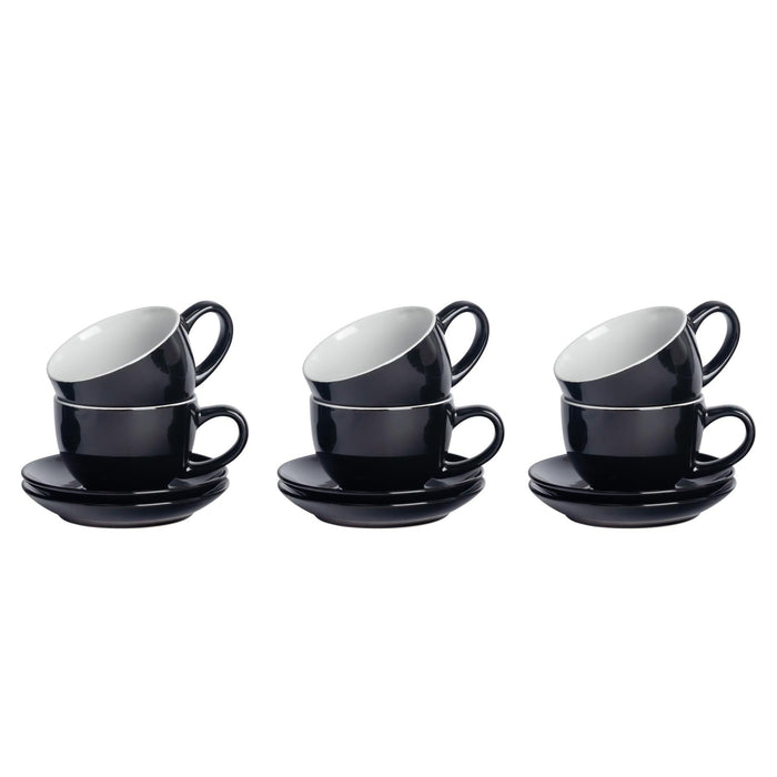 250ml Cappuccino Cups & Saucers - Pack of Six