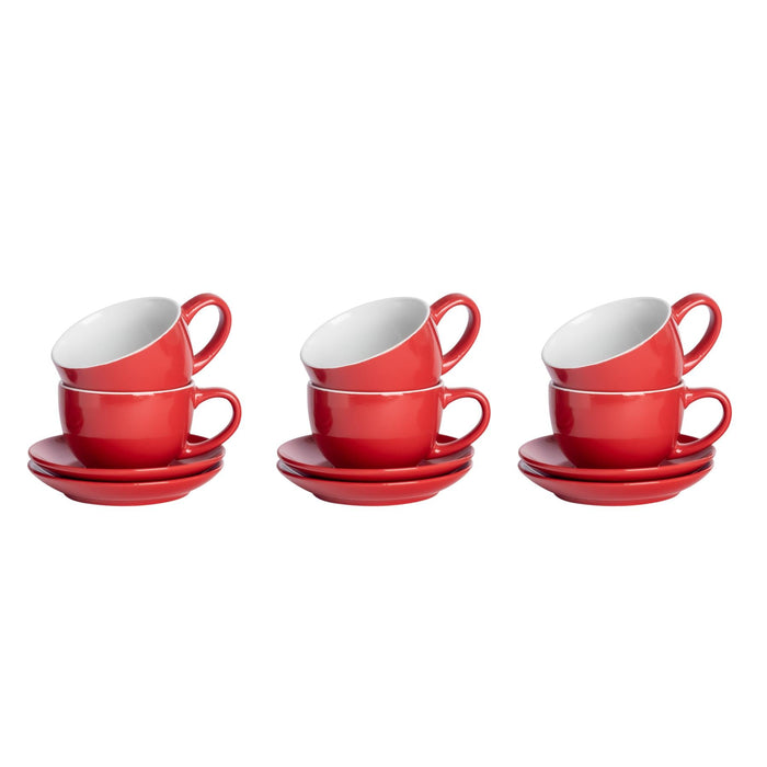 250ml Cappuccino Cups & Saucers - Pack of Six
