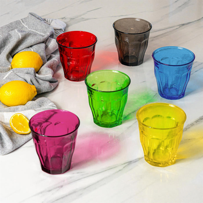 250ml Pink Picardie Glass Tumblers - Pack of Four