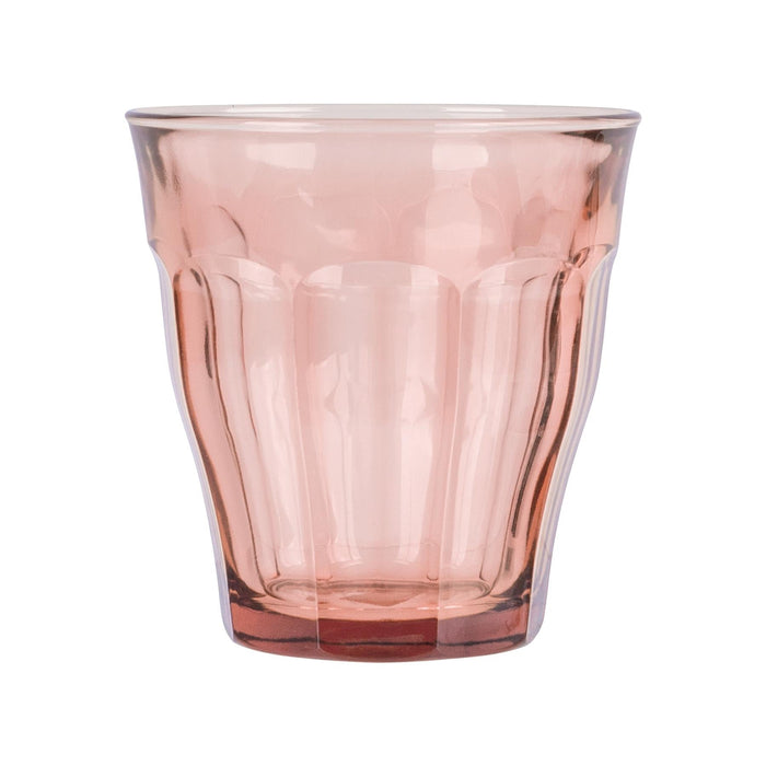 250ml Pink Picardie Glass Tumblers - Pack of Four