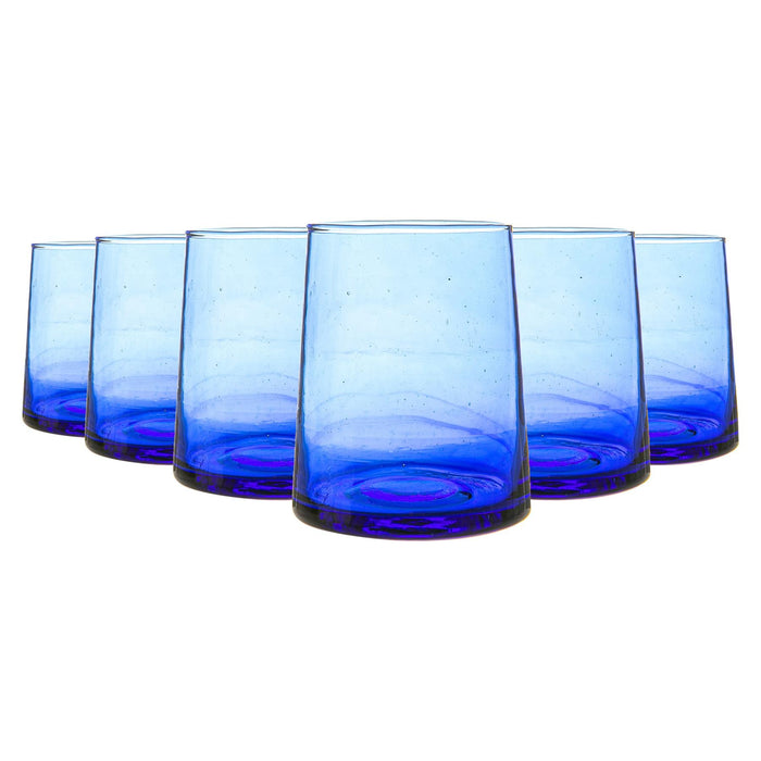 260ml Blue Merzouga Recycled Tumbler Glasses - Pack of Six