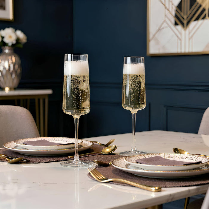 260ml Chelsea Optic Crystal Champagne Flutes - Pack of 6
