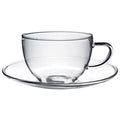 Argon Tableware Glass Tea Cup and Saucer Sets
