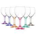 260ml Multicoloured Misket Red Wine Glasses - Pack of Six