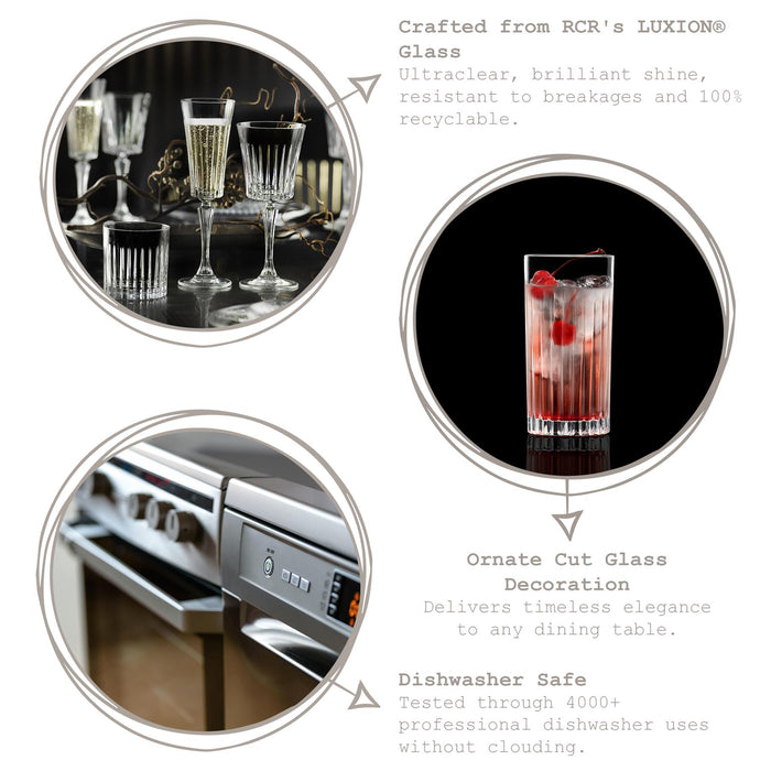 260ml Timeless Crystal Glass Champagne Saucers - Pack of Six