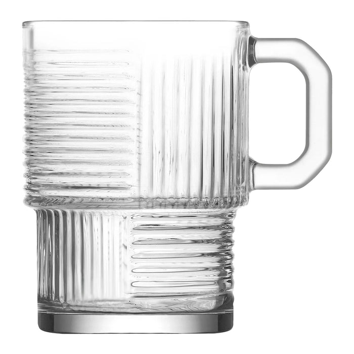 270ml Helen Stacking Glass Coffee Cups - Pack of Six