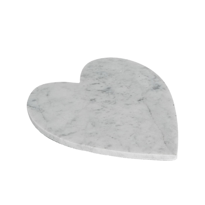 27cm x 25cm White Heart Marble Chopping Board
