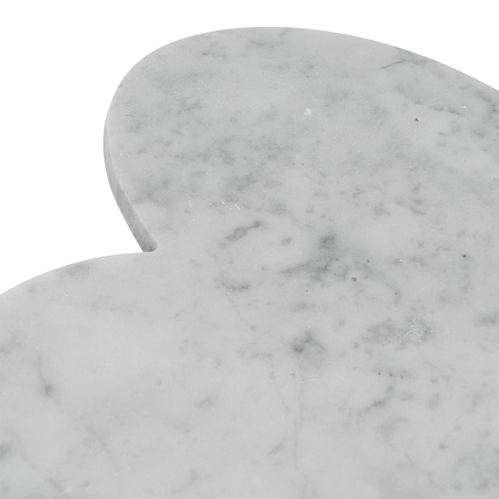 27cm x 25cm White Heart Marble Chopping Board