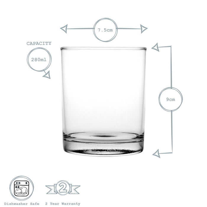 Classic Tumbler Glasses - Set of 6 Argon Tableware Tumblers