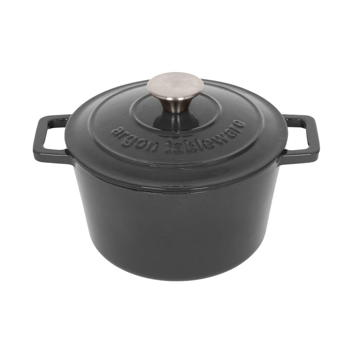2.8L Round Cast Iron Casserole Dish