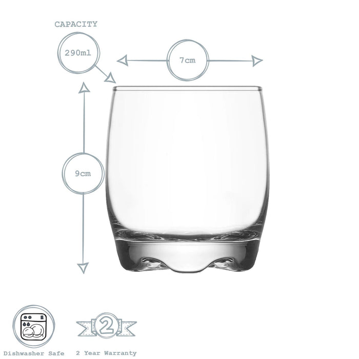 290ml Adora Premium Whisky Glasses - Pack of Six