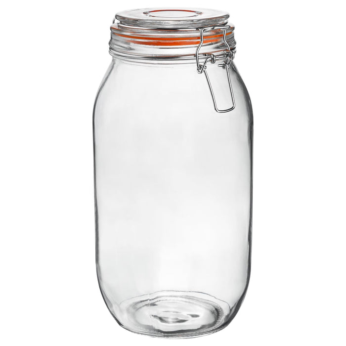 2L Air tight Classic Glass Storage Jar + Four Free Coloured Seals