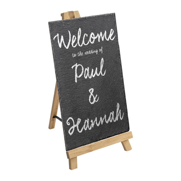 Argon Tableware 2 Piece Small Wooden Easel and Slate Chalk Board