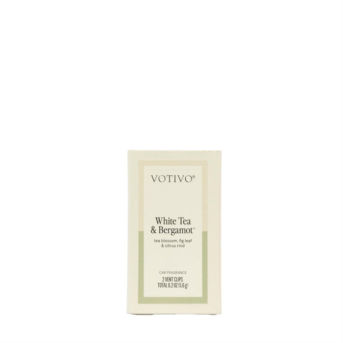 2pk WHITE TEA & BERGAMOT AUTO VENT CLIP