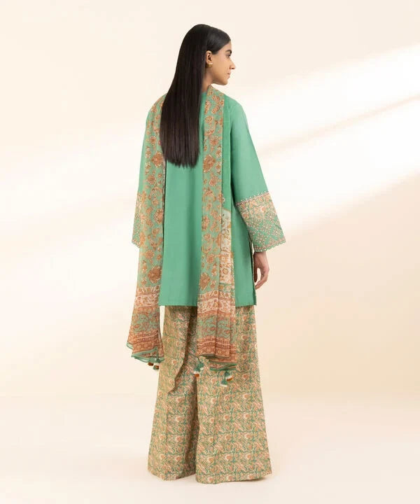 3 Piece - Embroidered Lawn Suit