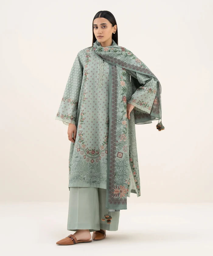 3 Piece - Printed Lawn Suit