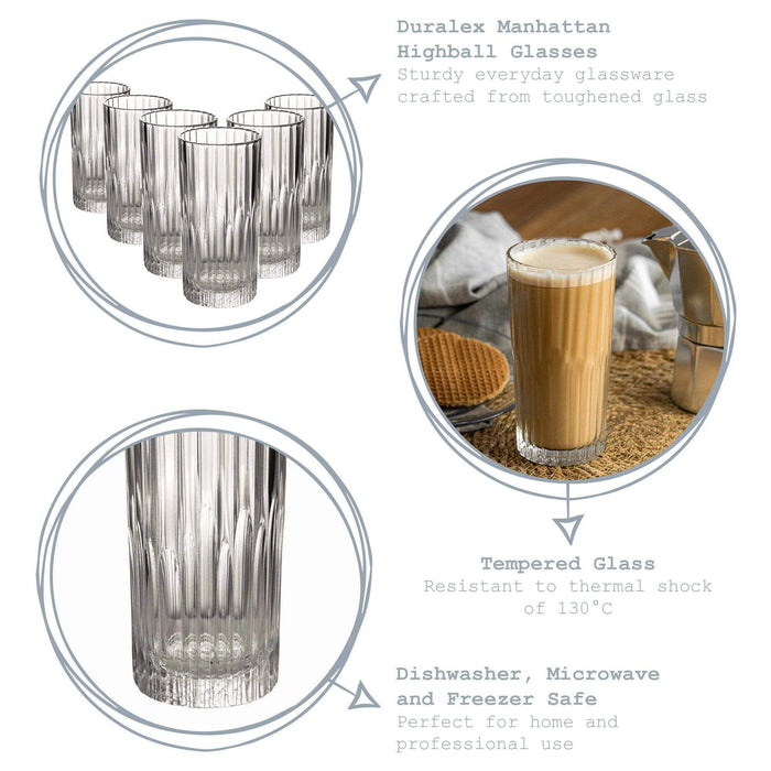 305ml Manhattan Highball Glasses - Pack of Six