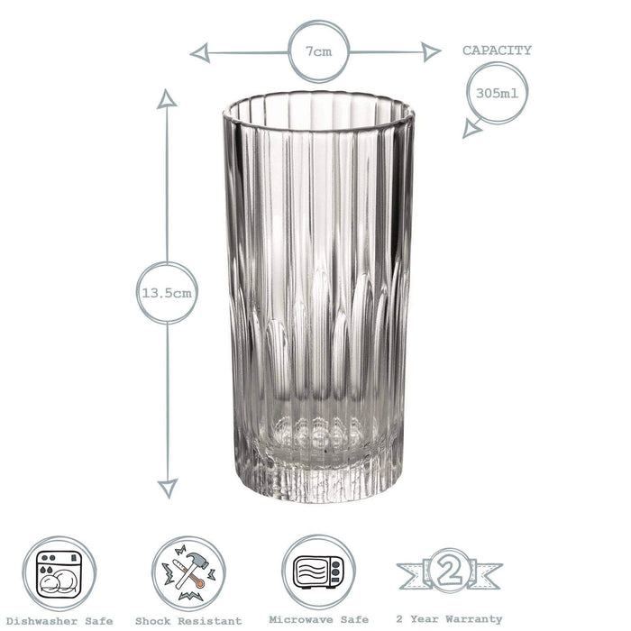 305ml Manhattan Highball Glasses - Pack of Six