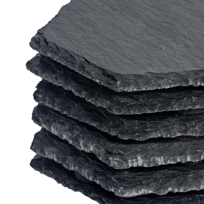 30cm Hexagon Slate Placemats - Pack of Six