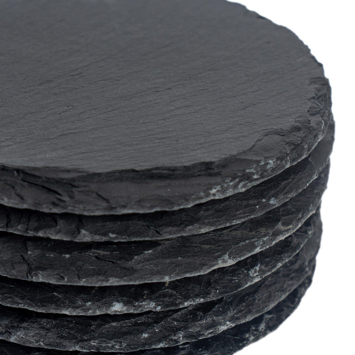30cm Round Slate Placemats - Pack of Six