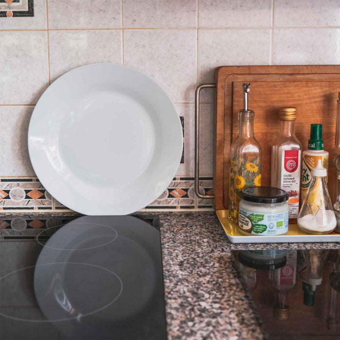 30cm White China Dinner Plates - Pack of Six