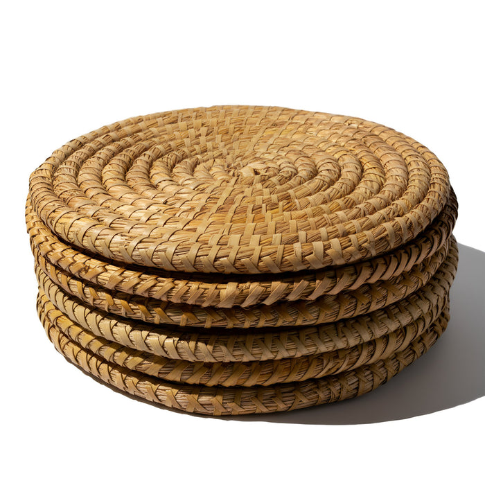 30cm Woven Palm Leaf Placemats - Pack of Six
