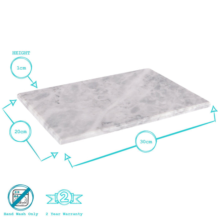 30cm x 20cm Marble Placemats - Pack of Six