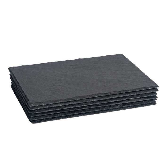 Rectangle Slate Placemats - Pack of 6 - By Argon Tableware