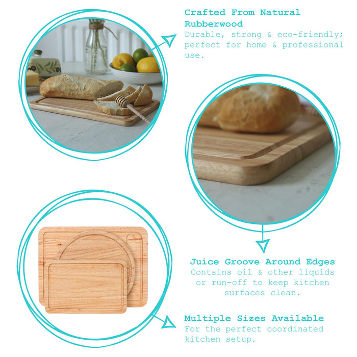 30cm x 20cm Rectangular Wooden Chopping Board