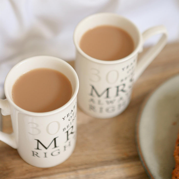 30th Anniversary New Bone China Mug Set - 300ml