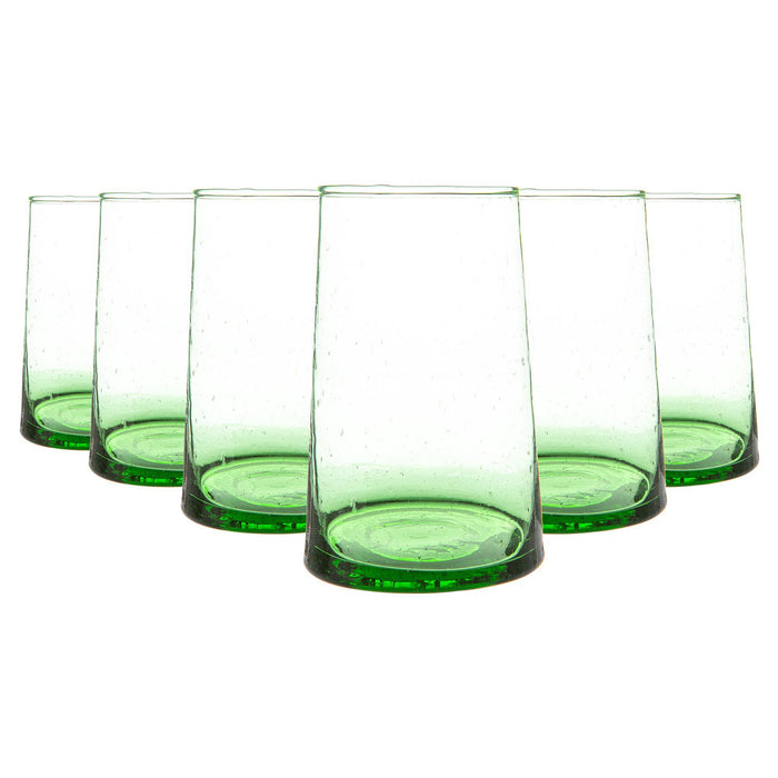 320ml Green Merzouga Recycled Highball Glasses - Pack of Six