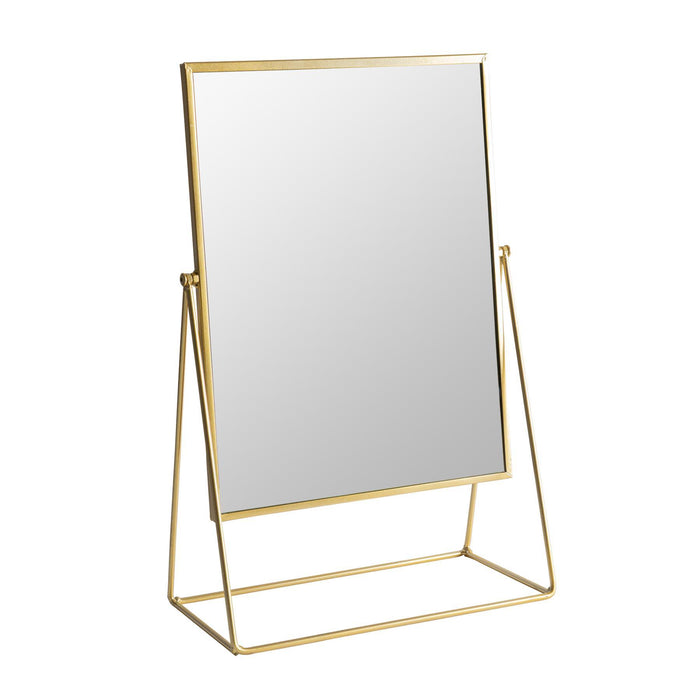 32cm x 50cm Gold Square Dressing Table Mirror
